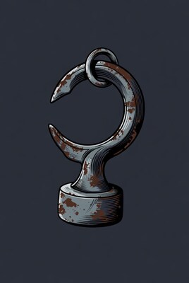 Rusty Hook Illustration