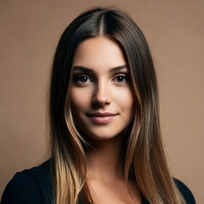 Beautiful woman with long brown hair