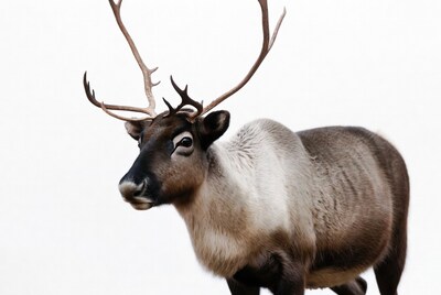 Reindeer with large antlers