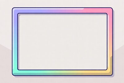 Rainbow Gradient Empty Frame