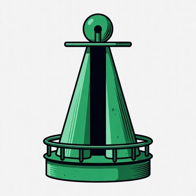 Green Buoy Illustration