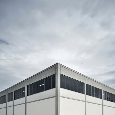 Modern industrial building corner