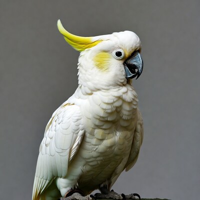 Sulphur-crested cockatoo on perch