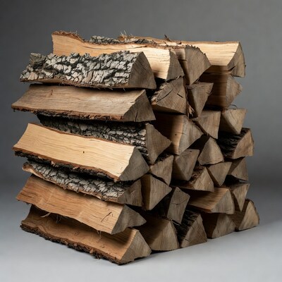 Stack of firewood logs