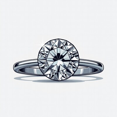 Diamond Engagement Ring Illustration