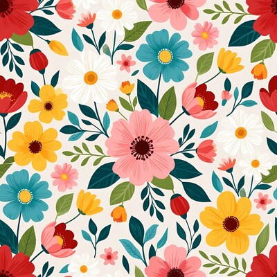 Colorful Floral Pattern Illustration