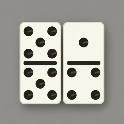 Two white domino tiles