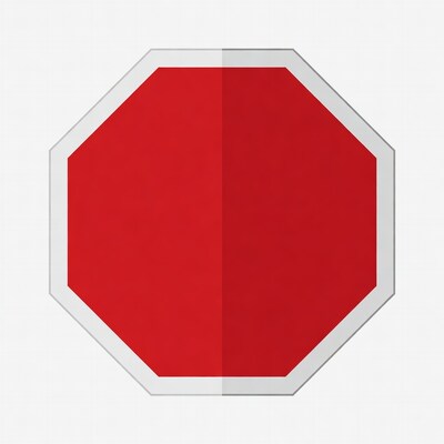 Red Stop Sign Isolated
