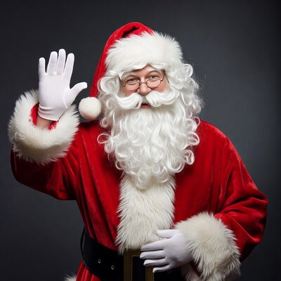 Santa Claus waving hand