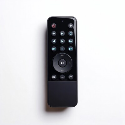 Black TV remote control