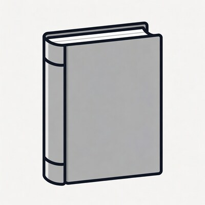 Open gray book illustration
