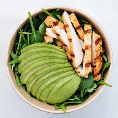Grilled Chicken Avocado Spinach Salad