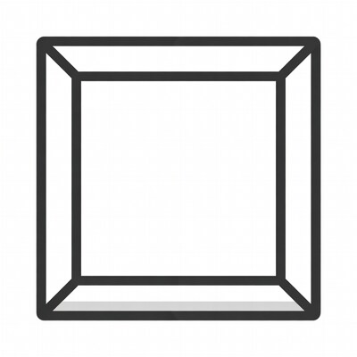 3D Cube Outline Icon