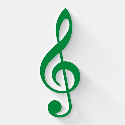 Green Treble Clef Symbol
