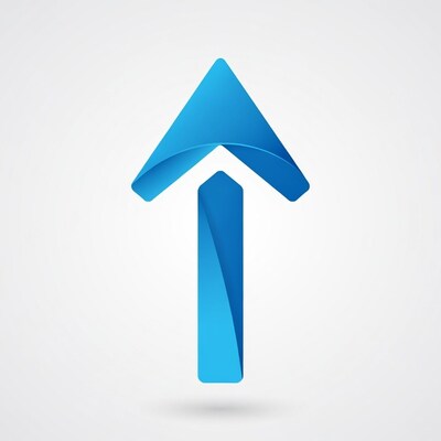 Blue upward arrow icon
