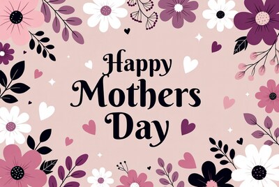 Happy Mothers Day Flowers Illustration