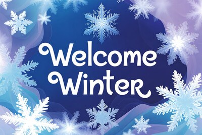 Welcome Winter Snowflakes Graphic