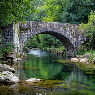 Stone Arch Bridge over Forest River