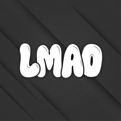LMAO text on black background