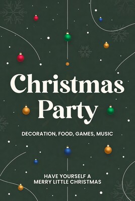 Christmas Party Invitation Poster