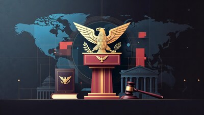 Golden Eagle on Pedestal with Gavel