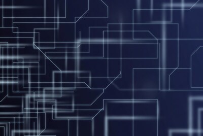 Glowing Blue Circuit Lines Background
