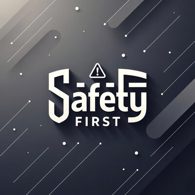Safety First Graphic with Warning Symbol