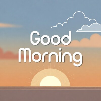 Good Morning Sunrise Illustration