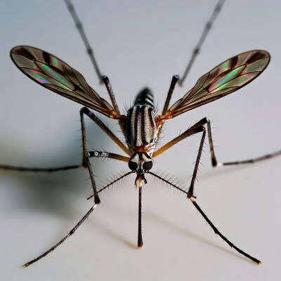 Crane Fly with Iridescent Wings