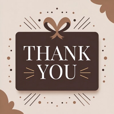 Thank You Gift Card Illustration