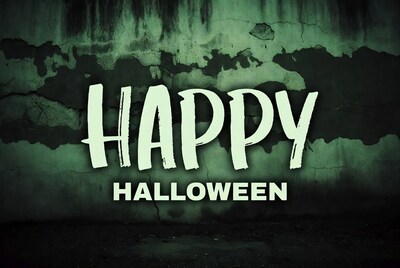 Happy Halloween Text on Grunge Wall