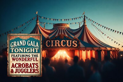 Grand Gala Circus Tent at Night
