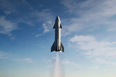 Starship Rocket Launching Skyward