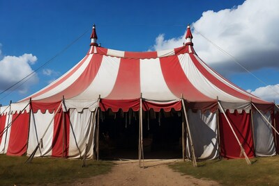 Red White Striped Circus Tent