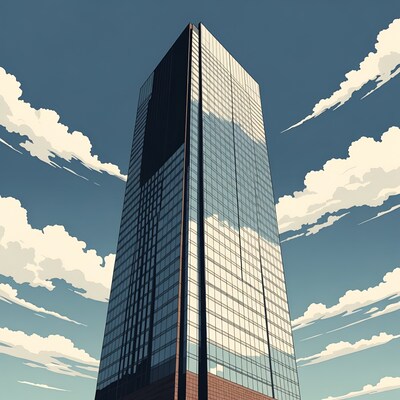 Tall Skyscraper Against Blue Sky