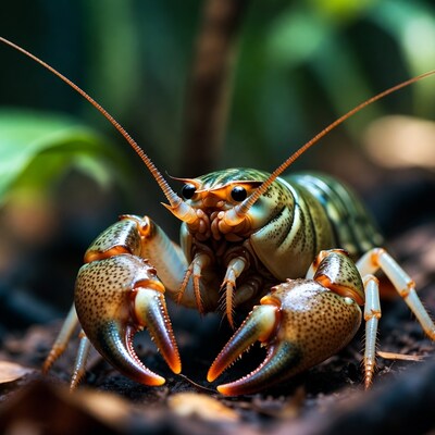 Closeup of green tiger crab