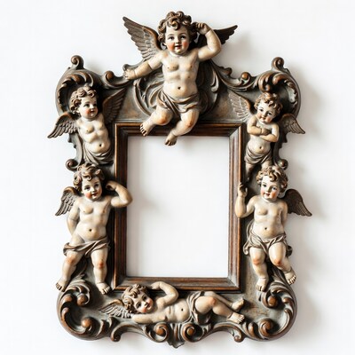 Ornate Cherub Picture Frame