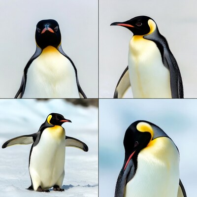 King Penguins Multiple Poses