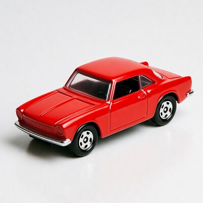 Red classic coupe toy car