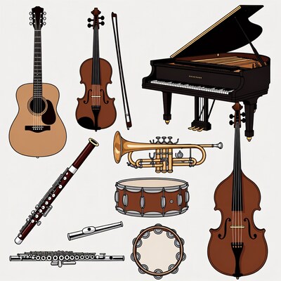 Musical Instruments Clipart Collection