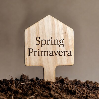 Spring Primavera Wooden Plant Stake