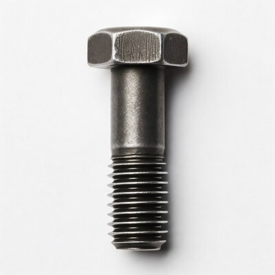 Hex Bolt on White Background