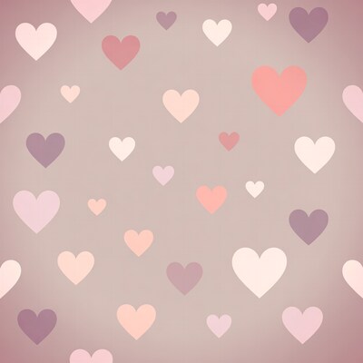 Pink Hearts Pattern Background