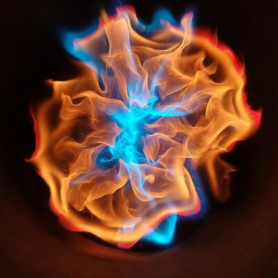 Blue Orange Fire Ball
