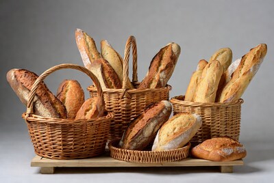 Baguettes in Wicker Baskets