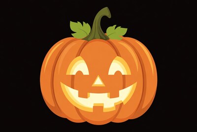 Smiling Jack-o-Lantern Pumpkin