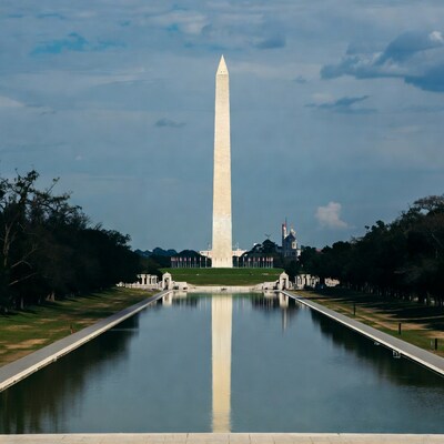 Washington Monument Reflecting in Pool