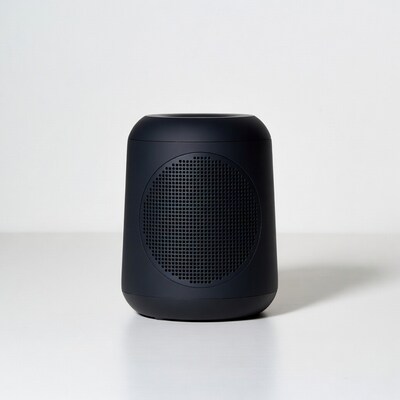 Black Cylindrical Bluetooth Speaker