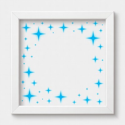 Blue stars in white frame