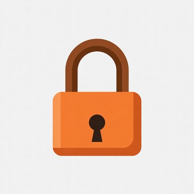 Orange Padlock Icon